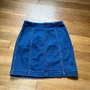 Free People Denim Mini Skirt